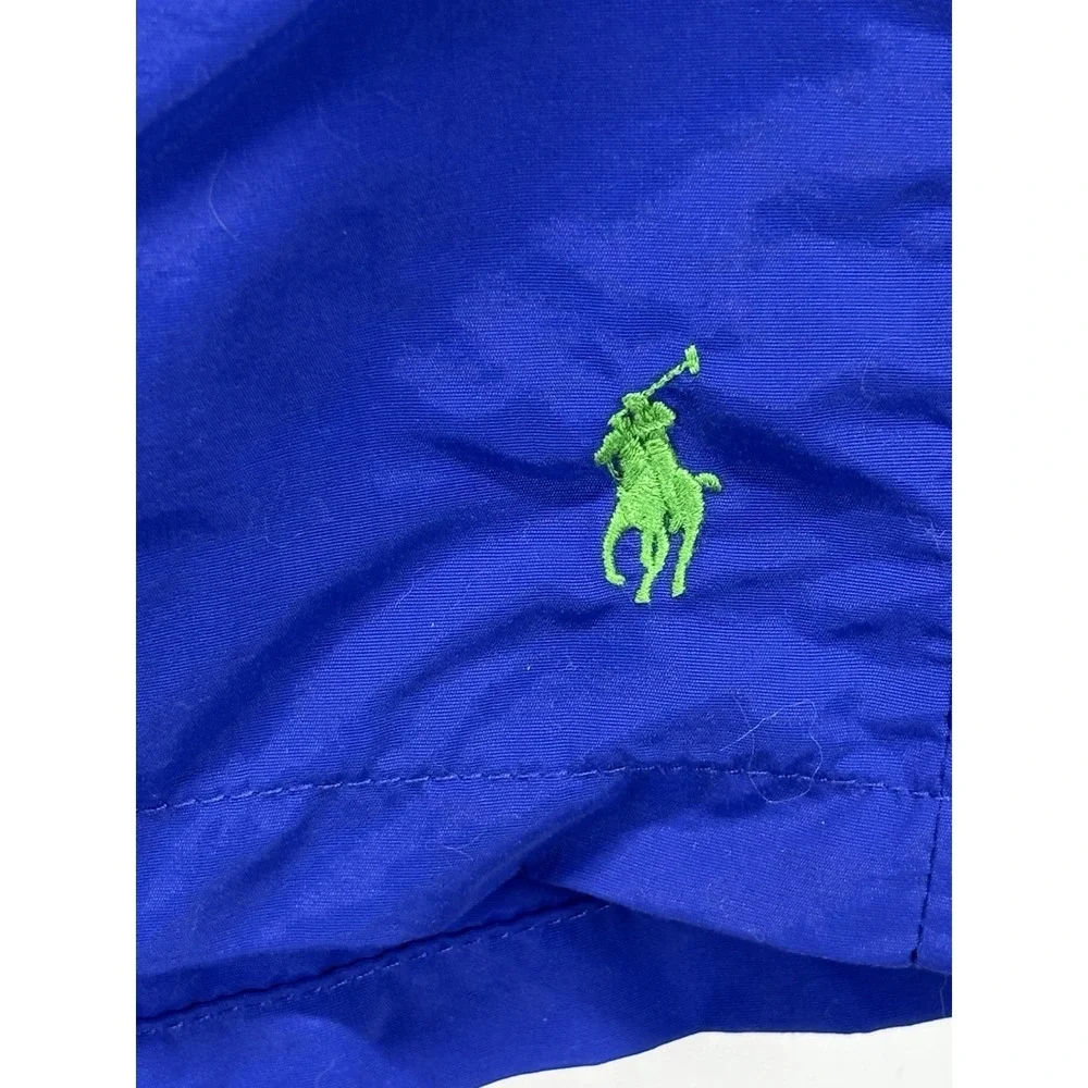 Vtg Polo Ralph Lauren Swim Trunks Bottoms Men's XXL 2XL Blue Pony Logo 34x5.5